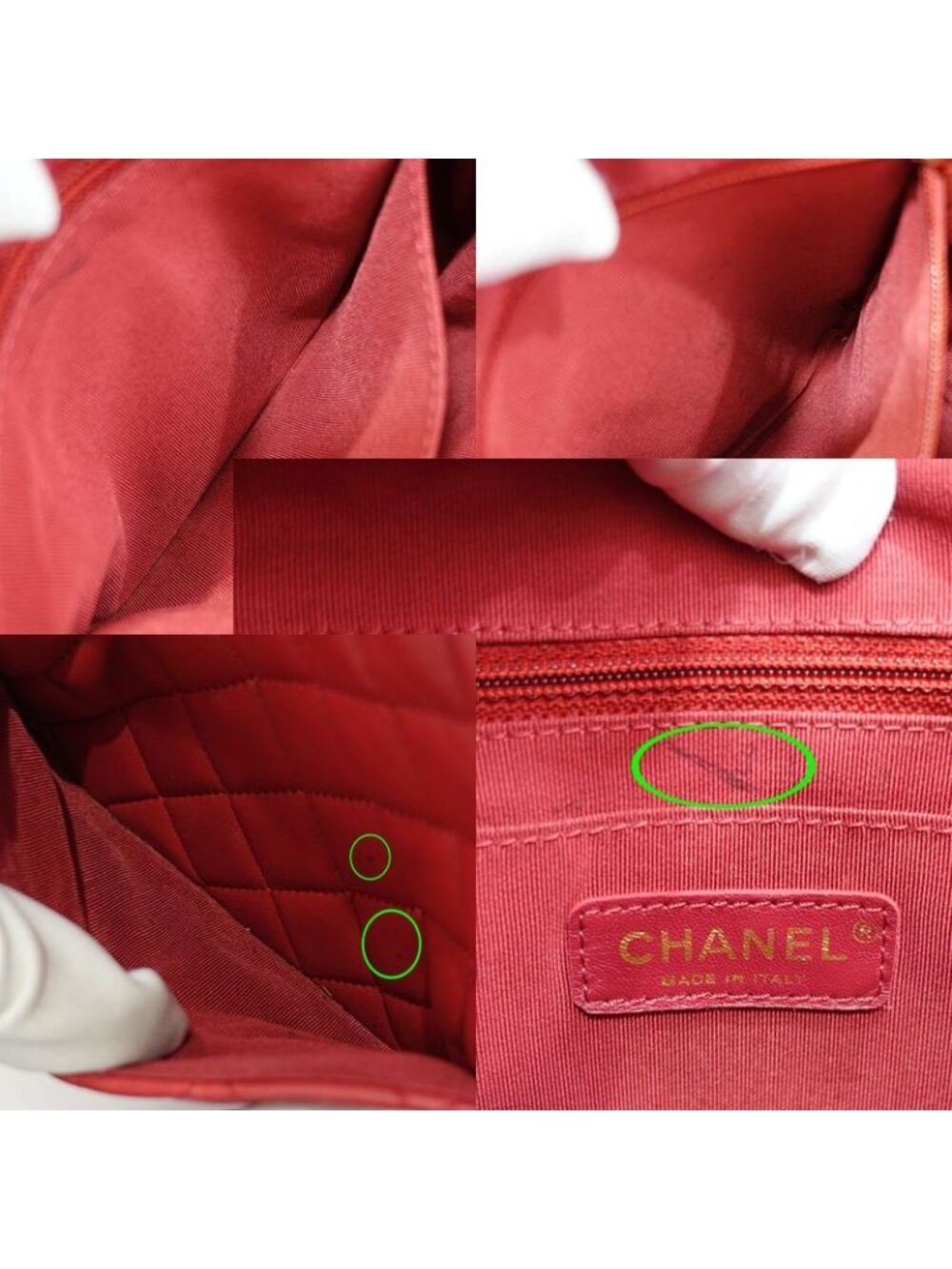 Chanel Quilted Backpack Rucksack Lambskin Leather Red Series - Picture 7 of 9